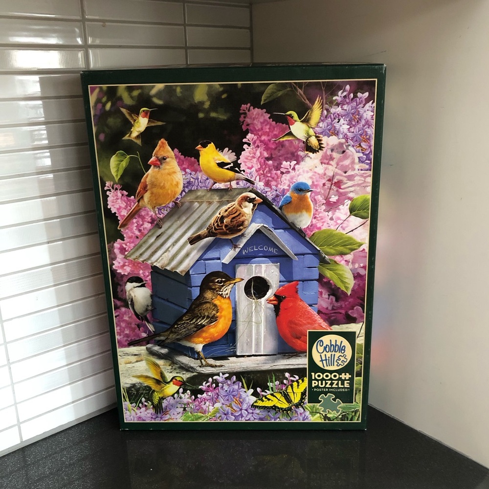 Cobble Hill Spring Birdhouse 1000 piece puzzle